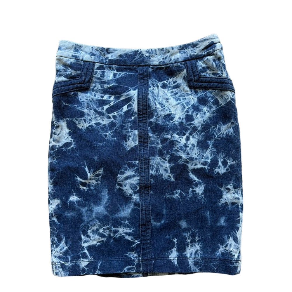 BCBGMaxAzria Navy Tie-Dye Pencil Skirt Size XS Casual Streetwear Mini